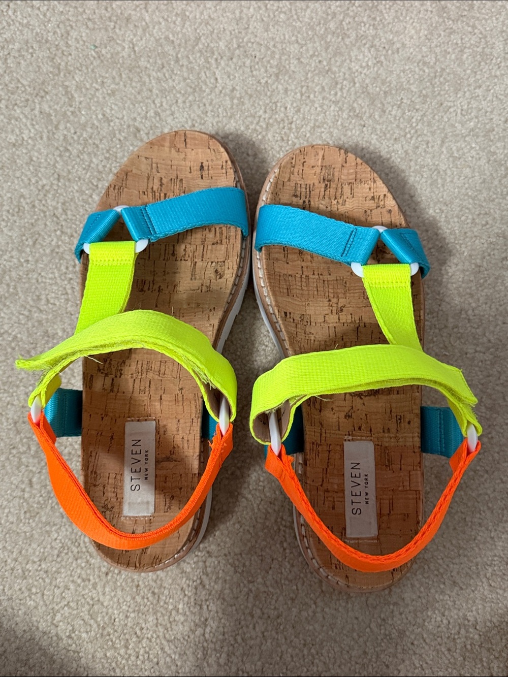 Steven New York cork sandal with adjustable straps